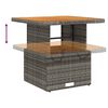 vidaXL 3 Piece Garden Dining Set with Cushions Grey Poly Rattan