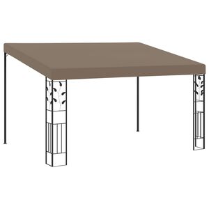 vidaXL Wall-mounted Gazebo 4x3x2,5 m Taupe