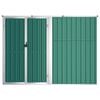 vidaXL Garden Tool Shed Green 225x89x161 cm Galvanised Steel