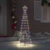 vidaXL LED Christmas Tree with Ground Spikes Multicolour 250 cm Iron