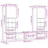 vidaXL 5 Piece TV Wall Units with LED White Engineered Wood