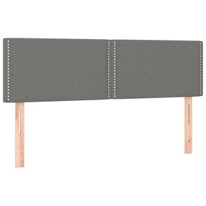 vidaXL Headboards Dark Grey 144x5x78/88 cm Fabric