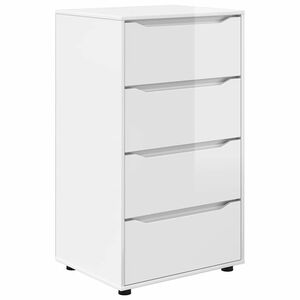 vidaXL Storage Cabinets 2 pcs High Gloss White 60 x 48 x 105 cm