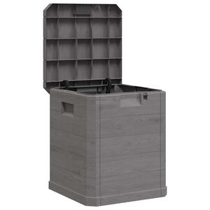 vidaXL Storage Box | Brown | Plastic | Medium | Garden Storage Box | Square