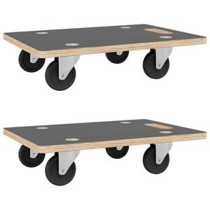 vidaXL Transport Trolleys 2 pcs Rectangular 60x40x11,5 cm 250 kg