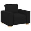vidaXL Sofa 3 pcs Black 220 x 80 x 84 cm Fabric