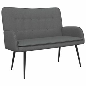 vidaXL 2-Seater Sofa Dark Grey 115 x 61 x 87 cm Fabric