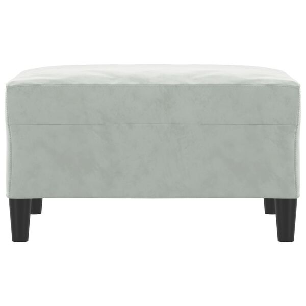 vidaXL Footstool Light Grey 70x55x41 cm Velvet
