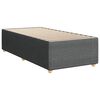vidaXL Box Spring Bed with Mattress Light Grey King Single Fabric