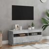 vidaXL TV Cabinet with LED Lights Concrete Grey 100x35x40 cm