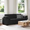vidaXL 3-Seater Sofa Black 178 cm Velvet