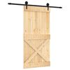 vidaXL Sliding Door with Hardware Set 100x210 cm Solid Wood Pine