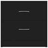 vidaXL Bedside Cabinet Black 40x30x40 cm Engineered Wood
