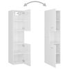 vidaXL Bathroom Cabinet High Gloss White 30x30x130 cm Engineered Wood
