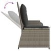 vidaXL Garden Bench with Cushion Grey Poly rattan