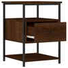 vidaXL Bedside Cabinet Brown Oak 40x42x56 cm Engineered Wood