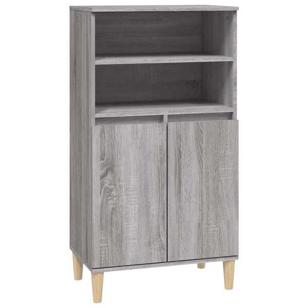 vidaXL Highboard Grey Sonoma 60x36x110 cm Engineered Wood