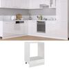 vidaXL Oven Cabinet High Gloss White 60x46x81.5 cm Engineered Wood