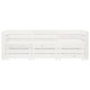 vidaXL Garden 3-Seater Pallet Sofa Wood White
