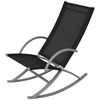 vidaXL Garden Rocking Chairs 2 pcs Steel and Textilene Black