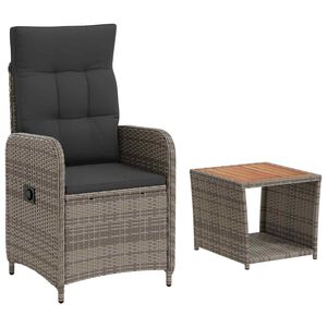 vidaXL Garden Lounge Set 2 pcs Light Grey and Dark Grey