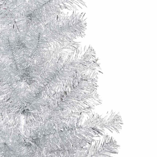 vidaXL Artificial Pre-lit Christmas Tree with Ball Set Silver 150 cm PET
