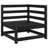 vidaXL Garden Corner Sofa with Anthracite Cushions Solid Pinewood