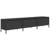 vidaXL TV Cabinet Black 202x39x43.5 cm Cold-rolled Steel