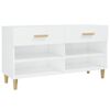 vidaXL Shoe Cabinet | High gloss white | Engineered wood