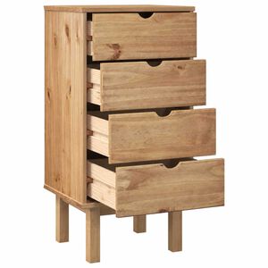 vidaXL Drawer Cabinet"OTTA" 45x39x90cm Solid Wood Pine