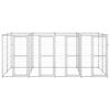 vidaXL Outdoor Dog Kennel Galvanised Steel 9.68 m²