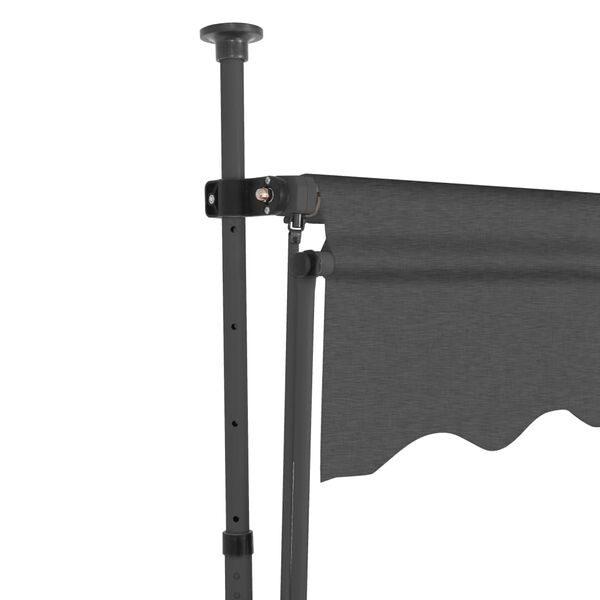 vidaXL Manual Retractable Awning with LED 250 cm Anthracite