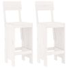 vidaXL 3 Piece Garden Bar Set White Solid Wood Pine