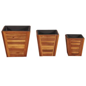 vidaXL Raised Bed | Set of 3 | Natural wood | Solid acacia wood