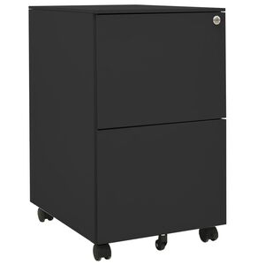 vidaXL Mobile File Cabinet Anthracite 39x45x67 cm Steel