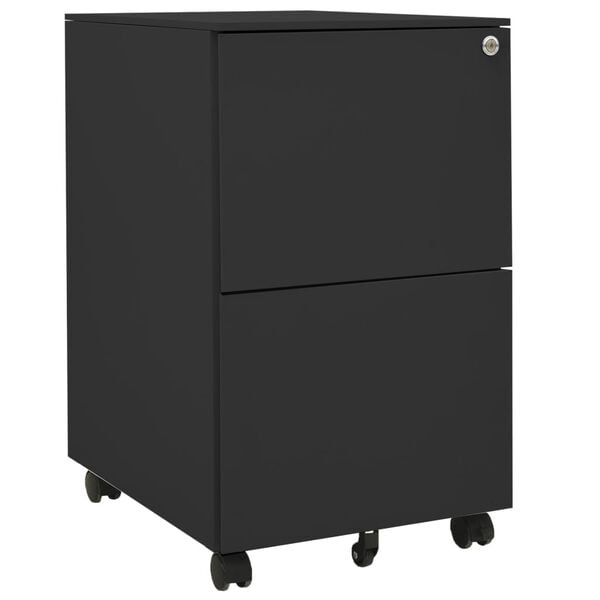 vidaXL Mobile File Cabinet Anthracite 39x45x67 cm Steel