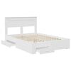 vidaXL Bed Frame with Headboard White 150 x 200 cm Engineered Wood