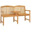 vidaXL Handcarved Rose Bench Natural 150.5 x 60 x 95 cm