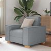 vidaXL Sofa Chair Light Grey 60 cm Fabric