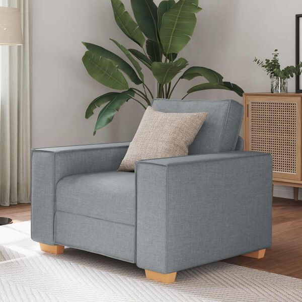 vidaXL Sofa Chair Light Grey 60 cm Fabric
