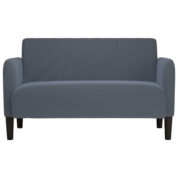 vidaXL Loveseat Sofa Dark Grey 109 cm Velvet