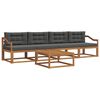vidaXL Outdoor Sofa Set with Cushion 5 pcs Natural and Anthracite