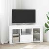 vidaXL Corner LED TV Cabinet High gloss White 104 x 40 x 50 cm