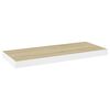 vidaXL Floating Wall Shelves 4 pcs Oak and White 60x23.5x3.8 cm MDF