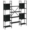 vidaXL Bookshelf Black 155,5x24x166,5 cm Engineered Wood