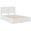 vidaXL Bed Frame with Drawer White 150 x 200 cm Engineered Wood