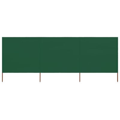 vidaXL 3-panel Wind Screen Fabric 400x160 cm Green