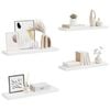 vidaXL Floating Wall Shelves 4 pcs White 80x23.5x3.8 cm MDF