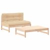 vidaXL 2 Piece Garden Lounge Set with Cushions Solid Wood