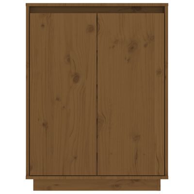 vidaXL Shoe Cabinet Honey Brown 60x35x80 cm Solid Wood Pine